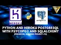 Python Heroku PostgresSQL tutorial w Psycopg2 SQLAlchemy Financial Genome Project