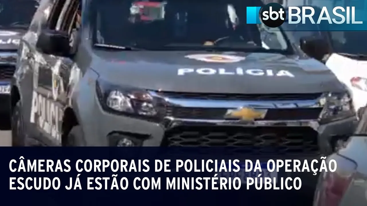Operação Escudo: imagens das câmeras corporais dos PMs estão com MP | SBT Brasil (07/08/23)