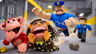 ¡ESCAPAMOS DEL POLICÍA ROBOT GIGANTE BARRON! 🚨🤖 Roblox Parkour con El Monosílabo