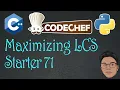Maximizing LCS codechef solutions Starter 71 codechef solutions CPP Rapid coders