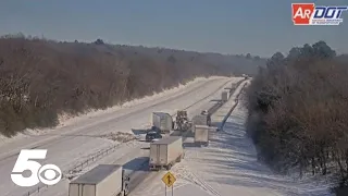 Latest News Traffic conditions on I-40 in Arkansas amid slick roads