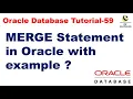 MERGE Statement in Oracle with Example Oracle Database Tutorial