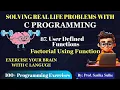 87 Factorial of a Number Using Function in C C Programming Tutorial for Beginners