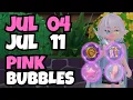 JULY 04 ALL 15 Pink Bubbles WEEK 26 Pink Red Furniture Locations Wishing Star Heartopia