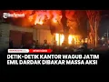 Download Lagu Kerusuhan Merembet ke Surabaya, Gedung Grahadi Dibakar Massa, Ruang Kerja Wagub Jatim Hangus