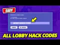 ALL LOBBY HACK CODES Admin Panel Codes in Fortnite Season 4 How to GET ALL FREE Sprites