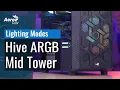 AeroCool Hive Mid Tower Case - 13 Preset Lighting Modes Fans