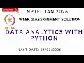 Data Analytics with Python Week 2 NPTEL ANSWERS 2026