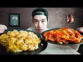 Bacon Cheeseburger Rice Pizzaghetti - MUKBANG