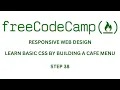 RESPONSIVE WEB DESIGN LEARN BASIC CSS BY BUILDING A CAFE MENU STEP 38