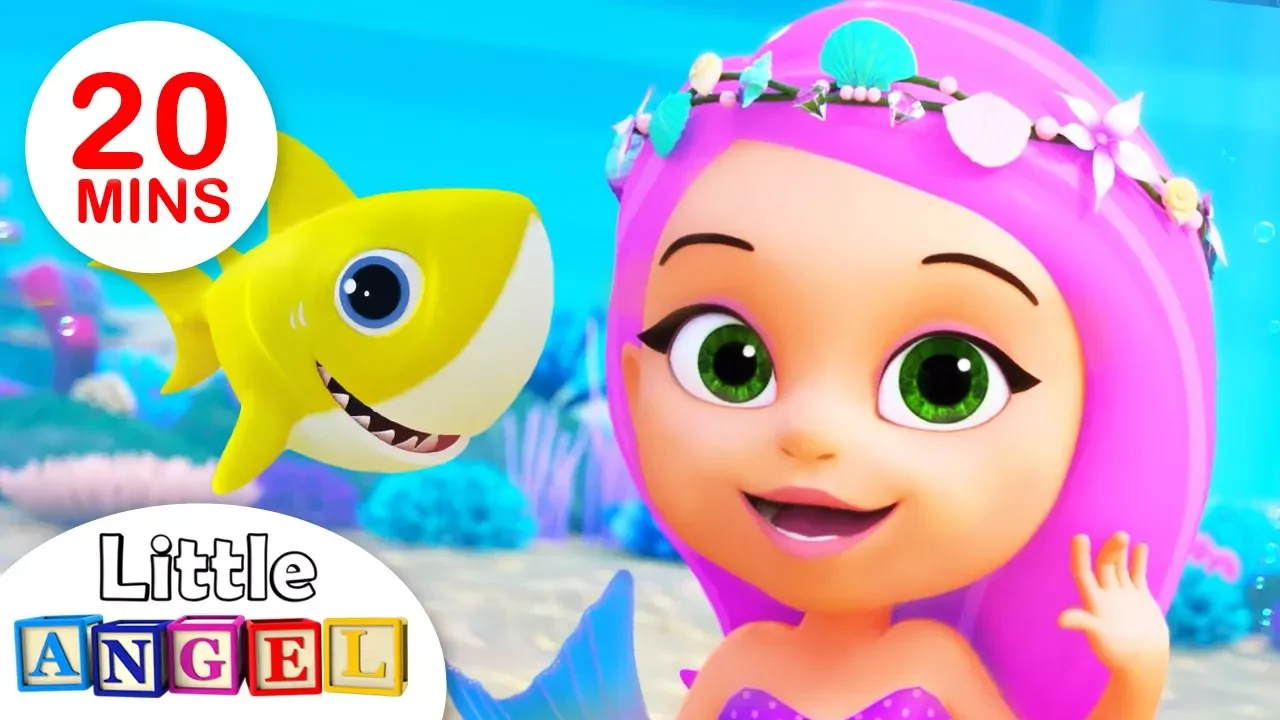 Baby Shark meets The Little Mermaid Princess| Kids Songs by Little Angel