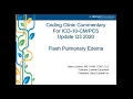 ICD-10 Coding Clinic Update Q3 2020 Flash Pulmonary Edema