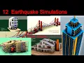 Lagu 12 Building Collapses (3 to 45 floors) Earthquake Simulations