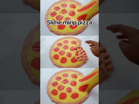 slime mirip pizza #slime #slimepizza