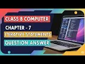 Class 8 Computer Chapter 7 - Iterative Statements Let s Innovate Book Question Answers