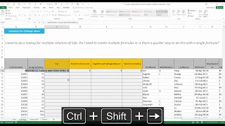 Excel 2016 How To Create a Single Lookup Function to Replace Multiple Formulas