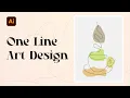 Minimal One Line Art Design Tutorial Anyone Can Make This