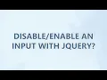 an input with jQuery 3 SOLUTIONS