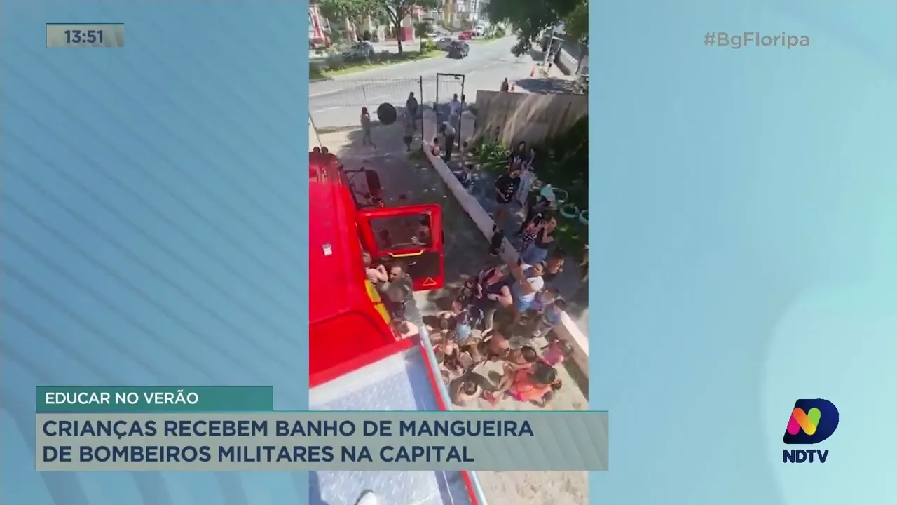 Corpo de Bombeiros oferece atividades às crianças na época das férias de verão