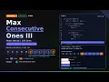 Day 42 LeetCode 1004 DSA live with me Sliding window Max consecutive 1 s