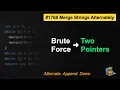 LeetCode Merge Strings Alternately in Java Brute Force vs Two Pointers vs Preallocation