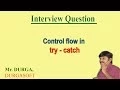 Control flow in try - catch Java Exception Handling