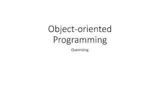 Overriding in Java