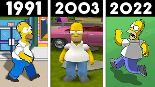 EVOLUÇÃO DOS SIMPSONS NOS GAMES