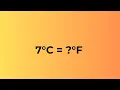 7 Celsius to Fahrenheit - How to Convert 7 C to F