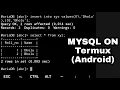 HOW TO INSTALL MYSQL ON TERMUX ANDROID