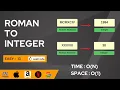 Roman to Integer Leetcode 13 Approach Code O n