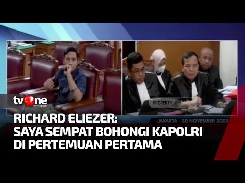 Richard Eliezer: Saya Sempat Bohongi Kapolri dengan Skenario Ferdy Sambo