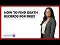 How To Find Death Records For Free