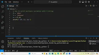How to print multiple variables in a f-string in python