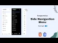 Side Navigation Menu Sidebar menu HTML CSS JS Mode