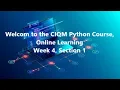 Introduction to Python - Week 4 Section 1