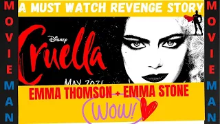 disney s cruella hollywood movie english review starring emma thompson and emma stones