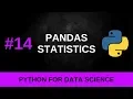 Python Data Science Tutorial - Pandas Statistics