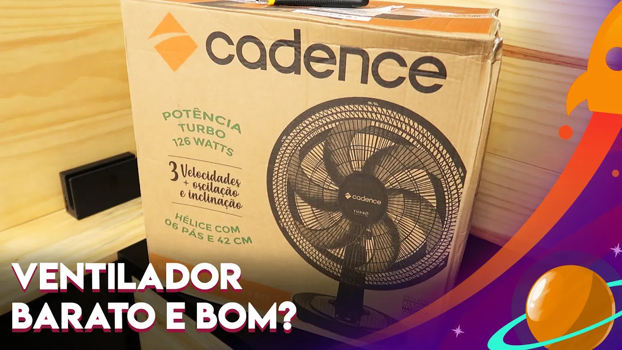 VENTILADOR TURBO CONFORTO CADENCE 126W: VENTILADOR BARATO TURBO COM 6 PÁS (UNBOXING COMPLETO)