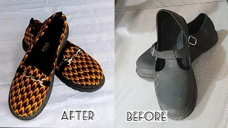 diy ankara shoes revamp easy shoe renewal