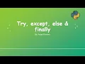 try except else finally block Exception Hanidling Python Lectures