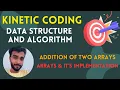 Sum of two arrays Array Data Structure Algorithms Java Programming Kinetic Coding
