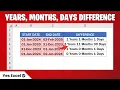 Get Days Months and Years Between Dates in Excel