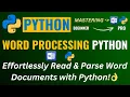 WORD FILE PROCESSING WITH PYTHON LIKE A PRO SIMPLE PYTHON TUTORIAL FOR BEGINNERS