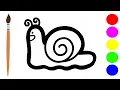 Coloring cute insects bugs Draw and paint for kids and toddlers