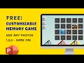 FREE PowerPoint Custom Memory Game Creator - How To
