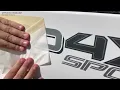 How to install TRD 4x4 Off Road decals using the wet method effectively achieve a smooth finish
