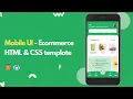 HTML CSS Mobile UI Layout Grocery app