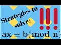 Number Theory Strategies for Solving Linear Congruence