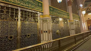 extreme closeup video of prophet muhammad pbuh roza e rasool pbuh masjid e nabawi mosque